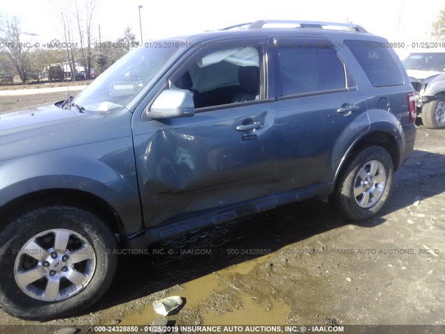 1FMCU9EG2BKA98821 - 2011 FORD ESCAPE LIMITED GRAY photo 6