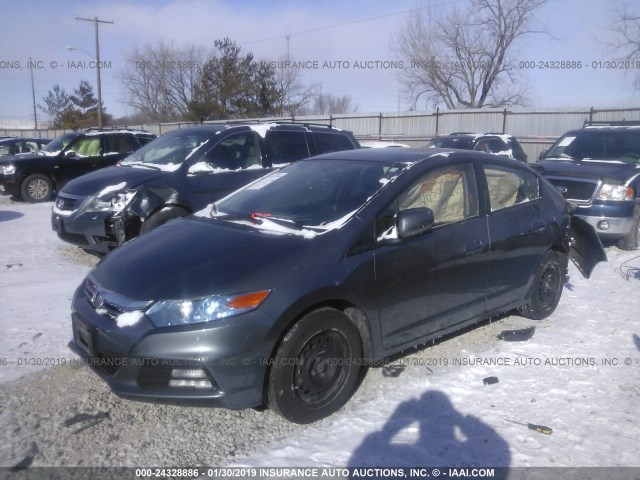 JHMZE2H53ES002677 - 2014 HONDA INSIGHT LX GRAY photo 2