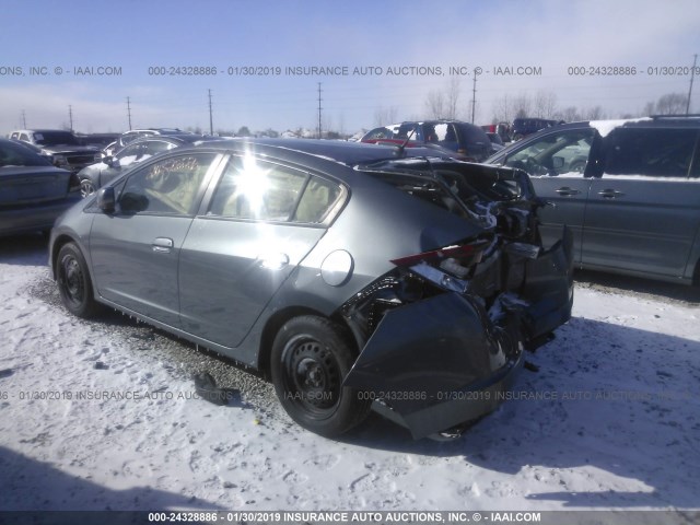 JHMZE2H53ES002677 - 2014 HONDA INSIGHT LX GRAY photo 3