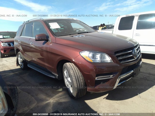 4JGDA7DB4EA402846 - 2014 MERCEDES-BENZ ML 550 4MATIC MAROON photo 1