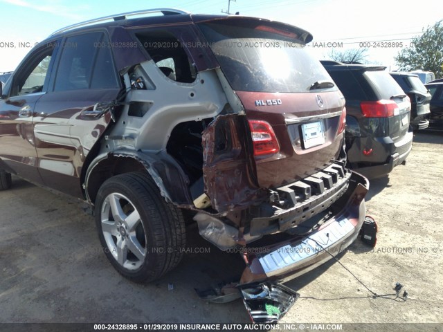 4JGDA7DB4EA402846 - 2014 MERCEDES-BENZ ML 550 4MATIC MAROON photo 6