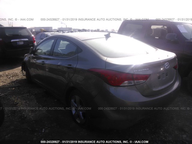 5NPDH4AE8DH432078 - 2013 HYUNDAI ELANTRA GLS/LIMITED GRAY photo 3