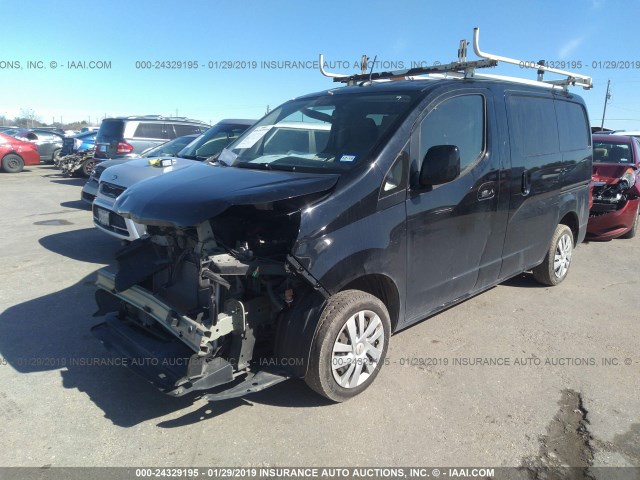 3N63M0ZNXFK713664 - 2015 CHEVROLET CITY EXPRESS LT BLACK photo 2