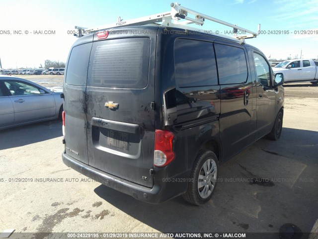 3N63M0ZNXFK713664 - 2015 CHEVROLET CITY EXPRESS LT BLACK photo 4