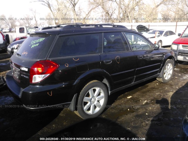 4S4BP61C397319375 - 2009 SUBARU OUTBACK 2.5I BLACK photo 4