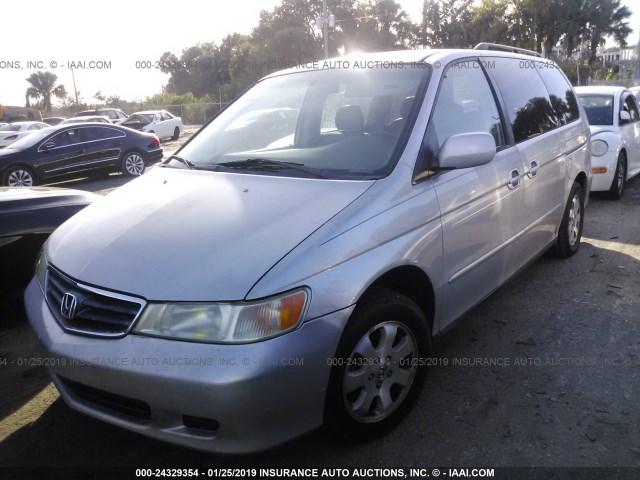 2HKRL18922H559160 - 2002 HONDA ODYSSEY EXL SILVER photo 2