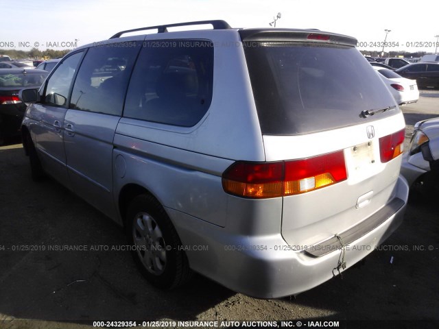 2HKRL18922H559160 - 2002 HONDA ODYSSEY EXL SILVER photo 3