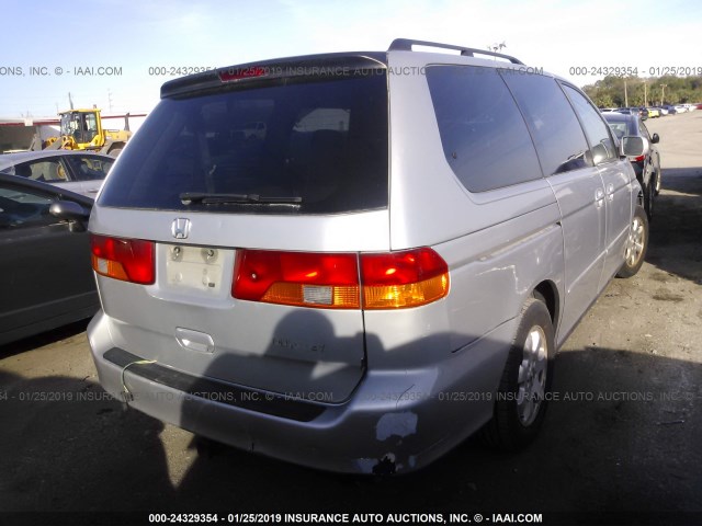 2HKRL18922H559160 - 2002 HONDA ODYSSEY EXL SILVER photo 4