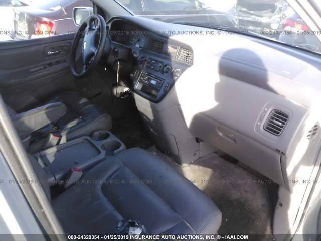 2HKRL18922H559160 - 2002 HONDA ODYSSEY EXL SILVER photo 5