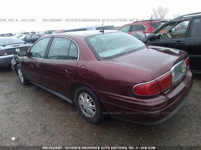 1G4HR54KX5U162554 - 2005 BUICK LESABRE LIMITED MAROON photo 3