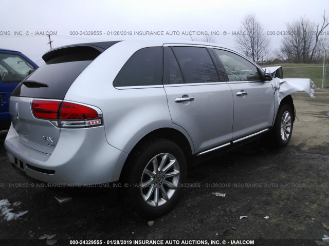 2LMDJ8JK2FBL25396 - 2015 LINCOLN MKX SILVER photo 4