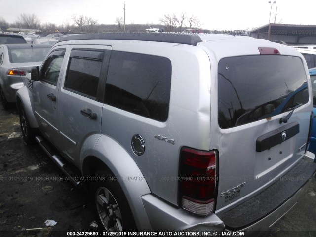 1D4PU4GK8BW598424 - 2011 DODGE NITRO HEAT SILVER photo 3