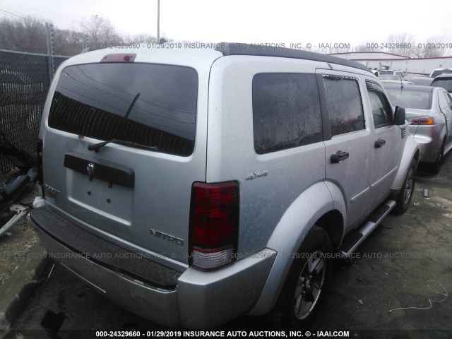 1D4PU4GK8BW598424 - 2011 DODGE NITRO HEAT SILVER photo 4