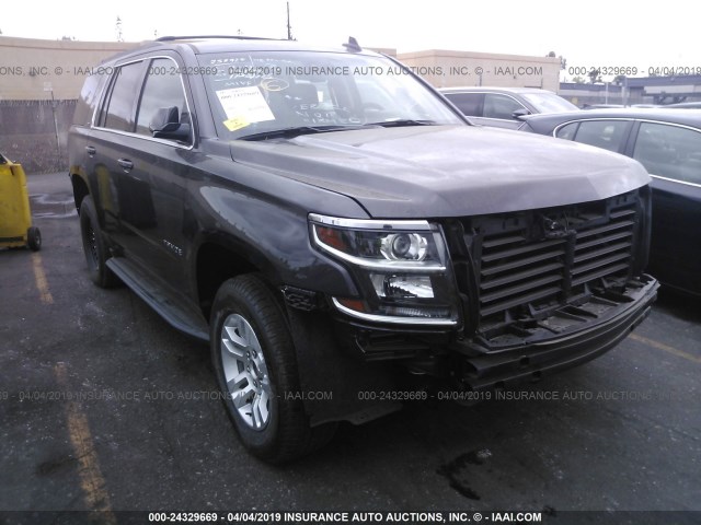 1GNSCBKC1JR326185 - 2018 CHEVROLET TAHOE C1500 LT GRAY photo 1