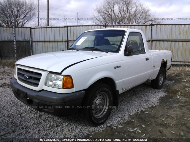 1FTYR10D02TA68656 - 2002 FORD RANGER WHITE photo 2