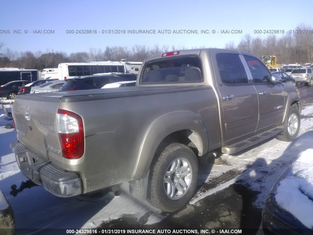 5TBDT44186S549382 - 2006 TOYOTA TUNDRA DOUBLE CAB SR5 BEIGE photo 4