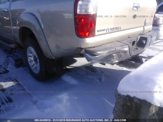 5TBDT44186S549382 - 2006 TOYOTA TUNDRA DOUBLE CAB SR5 BEIGE photo 6