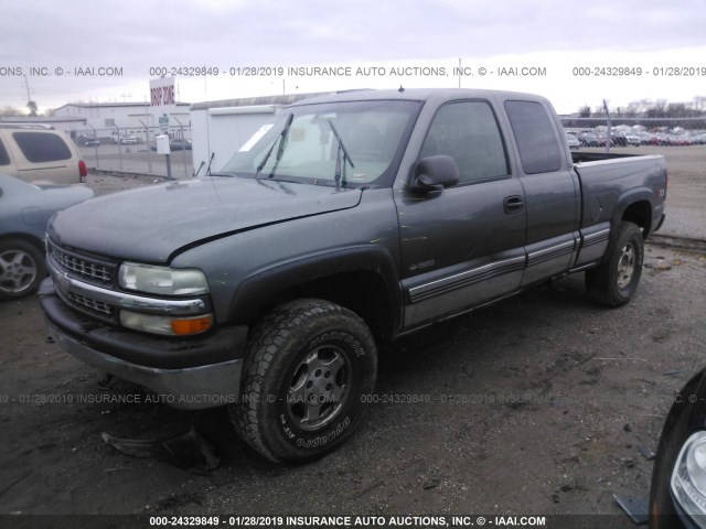 1GCEK19T91E140295 - 2001 CHEVROLET SILVERADO K1500 GRAY photo 2