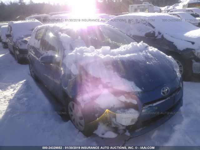 JTDKDTB36E1566333 - 2014 TOYOTA PRIUS C BLUE photo 1