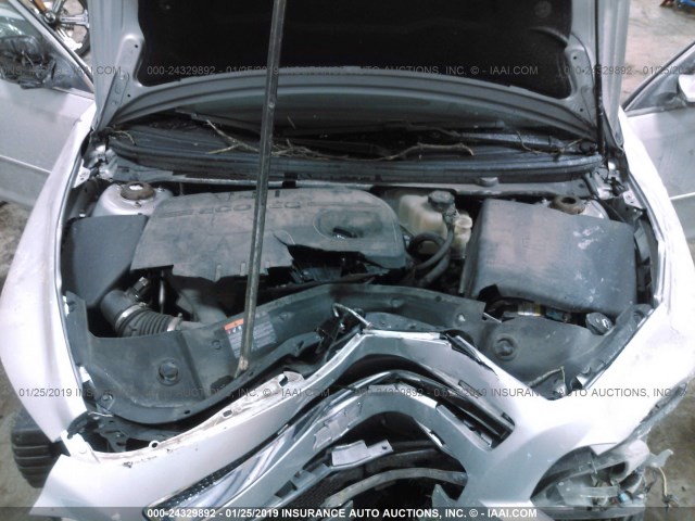 1G1ZC5EU2CF185332 - 2012 CHEVROLET MALIBU 1LT SILVER photo 10