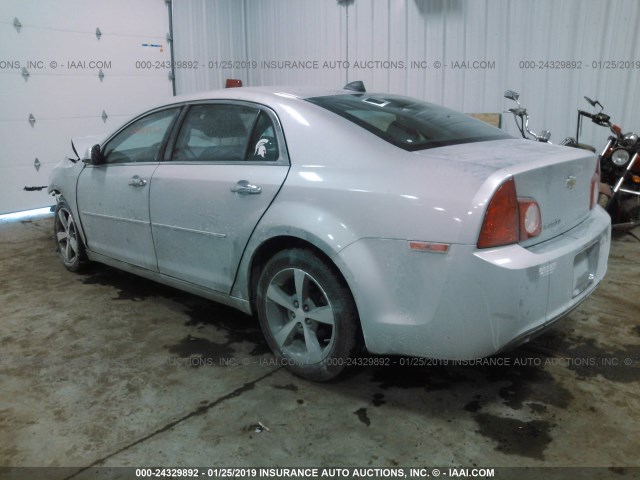 1G1ZC5EU2CF185332 - 2012 CHEVROLET MALIBU 1LT SILVER photo 3