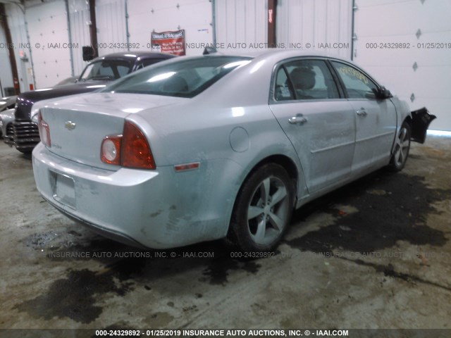 1G1ZC5EU2CF185332 - 2012 CHEVROLET MALIBU 1LT SILVER photo 4