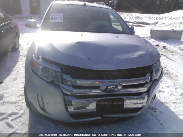 2FMDK4JC3BBB44876 - 2011 FORD EDGE SEL SILVER photo 6