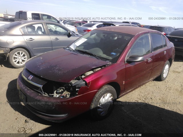 1G8AG52F03Z191847 - 2003 SATURN ION LEVEL 1 RED photo 2