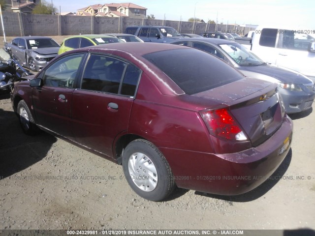 1G8AG52F03Z191847 - 2003 SATURN ION LEVEL 1 RED photo 3