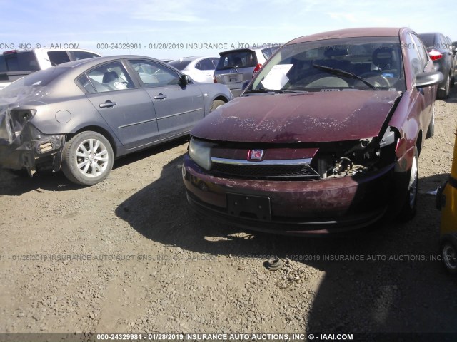 1G8AG52F03Z191847 - 2003 SATURN ION LEVEL 1 RED photo 6