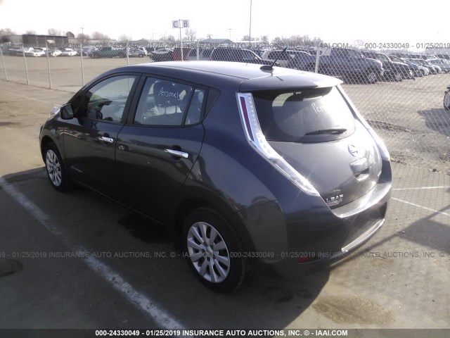 1N4AZ0CP5DC416817 - 2013 NISSAN LEAF GRAY photo 3