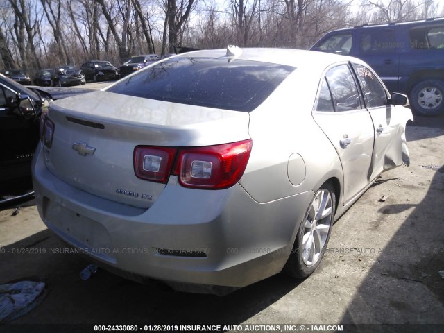 1G11F5SL1FF125255 - 2015 CHEVROLET MALIBU LTZ GRAY photo 4