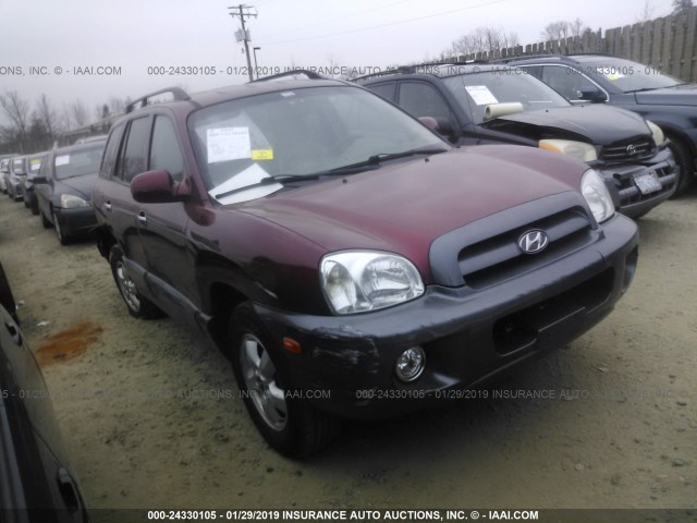 KM8SC73E95U016869 - 2005 HYUNDAI SANTA FE GLS/LX RED photo 1