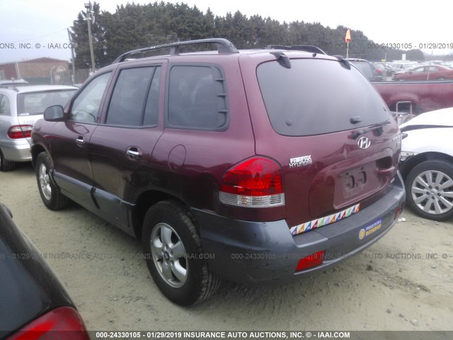 KM8SC73E95U016869 - 2005 HYUNDAI SANTA FE GLS/LX RED photo 3