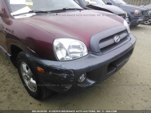 KM8SC73E95U016869 - 2005 HYUNDAI SANTA FE GLS/LX RED photo 6