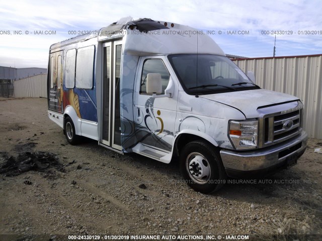 1FDWE3FL4BDA54519 - 2011 FORD ECONOLINE E350 SUPER DUTY CTWAY VAN WHITE photo 1