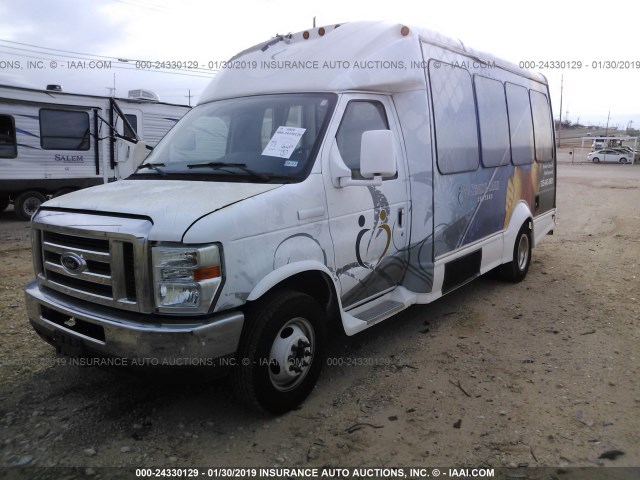 1FDWE3FL4BDA54519 - 2011 FORD ECONOLINE E350 SUPER DUTY CTWAY VAN WHITE photo 2