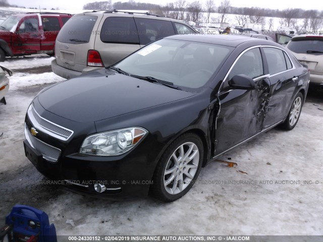 1G1ZE5E17BF341413 - 2011 CHEVROLET MALIBU LTZ შავი ფოტო 2
