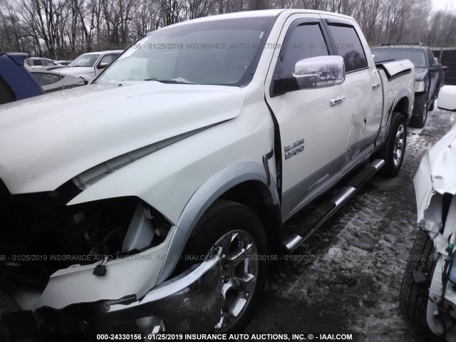 1C6RR7NM2GS325031 - 2016 RAM 1500 LARAMIE WHITE photo 2