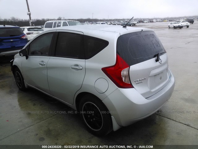 3N1CE2CP0FL377834 - 2015 NISSAN VERSA NOTE S/S PLUS/SV/SL/SR SILVER photo 3