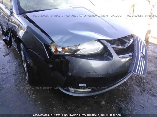 1G8AL58B27Z157804 - 2007 SATURN ION LEVEL 3 GRAY photo 6