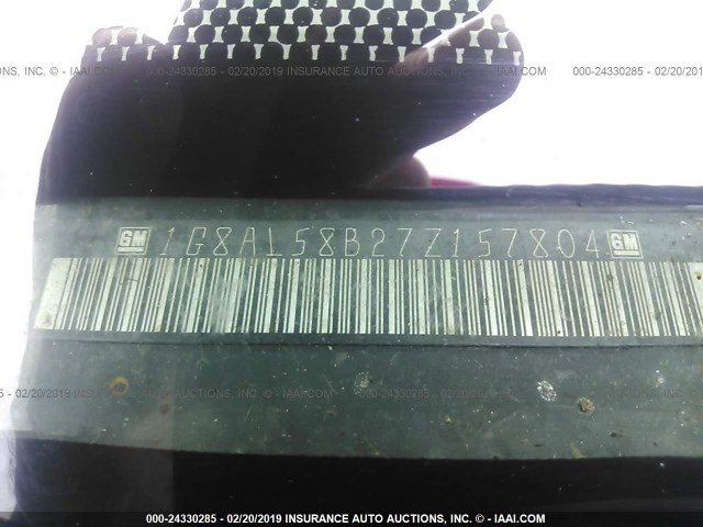 1G8AL58B27Z157804 - 2007 SATURN ION LEVEL 3 GRAY photo 9