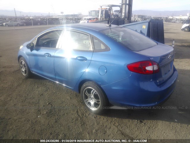 3FADP4AJ4BM153529 - 2011 FORD FIESTA S BLUE photo 3