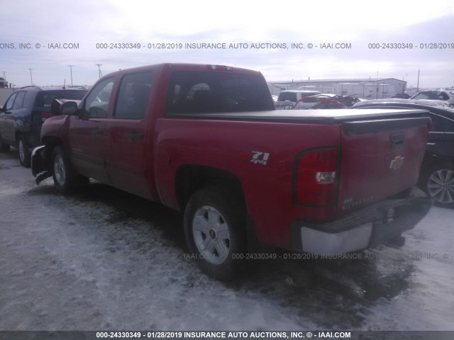 3GCPKSE7XDG212500 - 2013 CHEVROLET SILVERADO K1500 LT RED photo 3