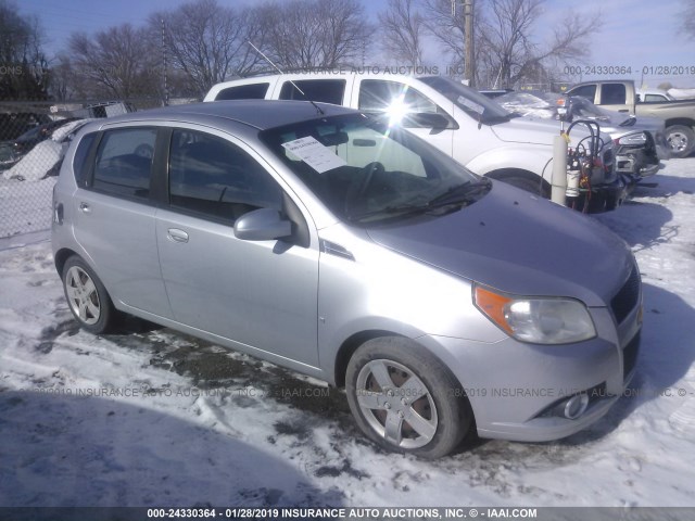 KL1TG66E19B385298 - 2009 CHEVROLET AVEO LT SILVER photo 1