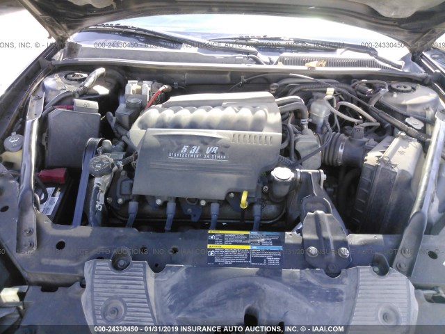 2G1WL16C969349500 - 2006 CHEVROLET MONTE CARLO SS შავი ფოტო 10