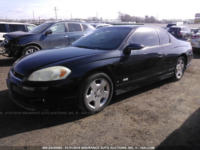 2G1WL16C969349500 - 2006 CHEVROLET MONTE CARLO SS შავი ფოტო 2