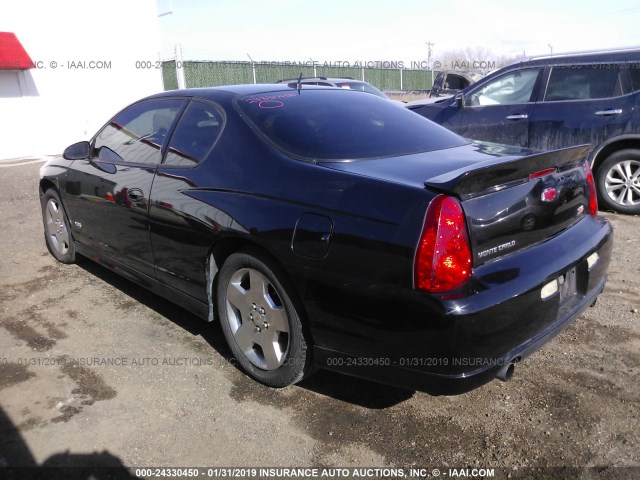 2G1WL16C969349500 - 2006 CHEVROLET MONTE CARLO SS შავი ფოტო 3