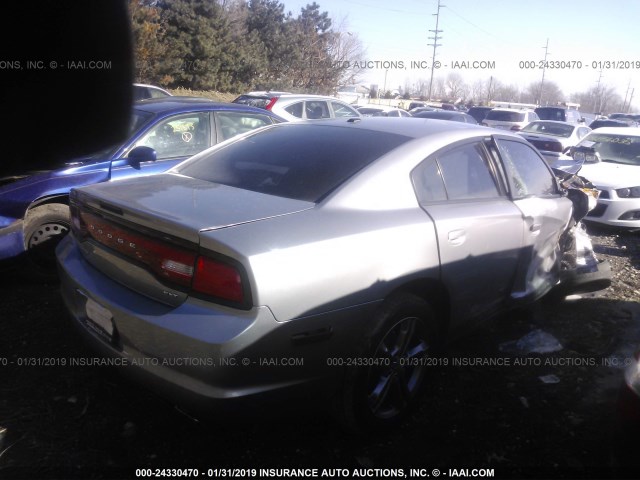 2C3CDXJG2EH221726 - 2014 DODGE CHARGER SXT GRAY photo 4