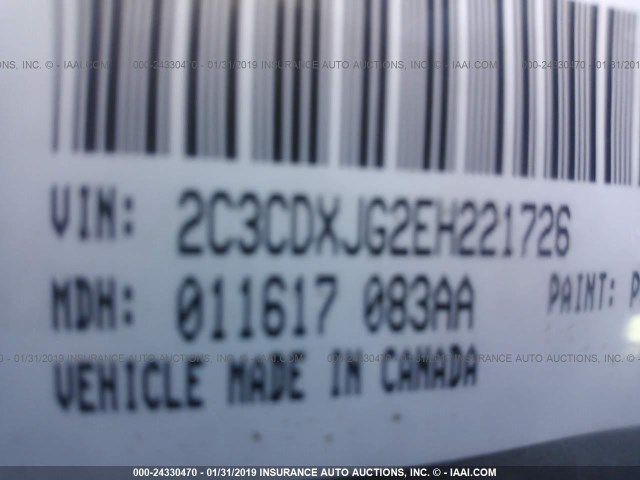 2C3CDXJG2EH221726 - 2014 DODGE CHARGER SXT GRAY photo 9